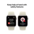 Apple Watch SE 3 GPS 44mm Starlight Aluminium Case with Sand Sport Band - M/L