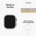 Apple Watch Ultra GPS + Cellular 49mm Titanium Case with Yellow/Beige Trail Loop - S/M - iBite Nitra G7