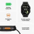 Apple Watch Ultra 3 GPS + Cellular 49mm Black Titanium Case with Black Alpine Loop - Medium