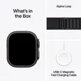 Apple Watch Ultra 3 GPS + Cellular 49mm Black Titanium Case with Black Alpine Loop - Medium