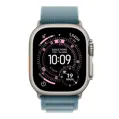 Apple Watch Ultra 3 GPS + Cellular 49mm Natural Titanium Case with Light Blue Alpine Loop - Small