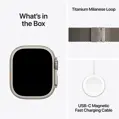 Apple Watch Ultra 3 GPS + Cellular 49mm Natural Titanium Case with Natural Titanium Milanese Loop - Medium