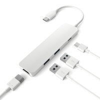 Satechi USB-C Slim Multiport adaptér - Silver - iBite Nitra G1 Satechi USB-C Slim Multiport adaptér - Silver - iBite Nitra G1