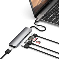 Satechi USB-C Slim Multiport adaptér V2 - Space Gray - iBite Nitra G1