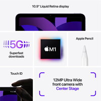 iPad Air 10,9" (2022) WiFi+Cellular 64GB - Purple - iBite Nitra G4