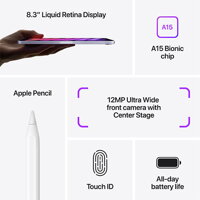 iPad mini 8,3" (2021) WiFi 64GB - Purple - iBite Nitra G6