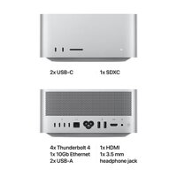Mac Studio (2022) Apple M1 Ultra 20-Core CPU 48-Core GPU 64GB RAM 1TB SSD - Silver - iBite Nitra G6