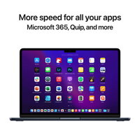 MacBook Air 13,6" (M2 2022) Liquid Retina Display M2 8-Core CPU 8-Core GPU 8GB RAM 256GB SSD - Midnight - iBite Nitra G9