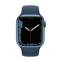 Apple Watch Series 7 GPS, 41mm Blue Aluminium Case with Abyss Blue Sport Band - Regular - iBite Nitra G1