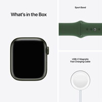 Apple Watch Series 7 GPS, 41mm Green Aluminium Case with Clover Sport Band - Regular - iBite Nitra G2