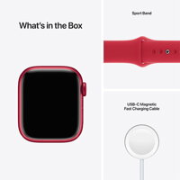 Apple Watch Series 7 GPS, 41mm (PRODUCT)RED Aluminium Case with (PRODUCT)RED Sport Band - Regular - iBite Nitra G2