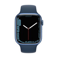 Apple Watch Series 7 GPS, 45mm Blue Aluminium Case with Abyss Blue Sport Band - Regular - iBite Nitra G1
