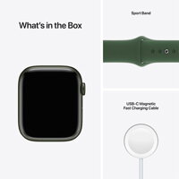 Apple Watch Series 7 GPS, 45mm Green Aluminium Case with Clover Sport Band - Regular - iBite Nitra G2