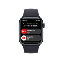 Apple Watch Series 8 GPS 41mm Midnight Aluminium Case with Midnight Sport Band - Regular - iBite Nitra G5