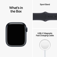 Apple Watch Series 8 GPS 41mm Midnight Aluminium Case with Midnight Sport Band - Regular - iBite Nitra G8