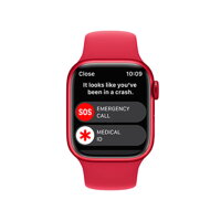 Apple Watch Series 8 GPS 41mm (PRODUCT)RED Aluminium Case with (PRODUCT)RED Sport Band - Regular - iBite Nitra G5