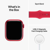 Apple Watch Series 8 GPS 41mm (PRODUCT)RED Aluminium Case with (PRODUCT)RED Sport Band - Regular - iBite Nitra G8
