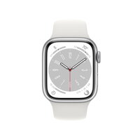 Apple Watch Series 8 GPS 41mm Silver Aluminium Case with White Sport Band - Regular - iBite Nitra G1
