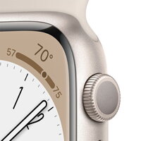 Apple Watch Series 8 GPS 41mm Starlight Aluminium Case with Starlight Sport Band - Regular - iBite Nitra G2