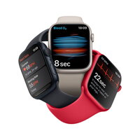 Apple Watch Series 8 GPS, 45mm Midnight Aluminium Case with Midnight Sport Band - Regular - iBite Nitra G4