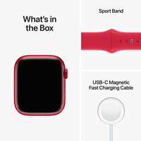Apple Watch Series 8 GPS 45mm (PRODUCT)RED Aluminium Case with (PRODUCT)RED Sport Band - Regular - iBite Nitra G8