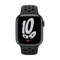 Apple Watch Nike Series 7 GPS, 41mm Midnight Aluminium Case with Anthracite/Black Nike Sport Band - Regular - iBite Nitra G1