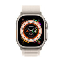 Apple Watch Ultra GPS + Cellular 49mm Titanium Case with Starlight Alpine Loop - Small - iBite Nitra G1