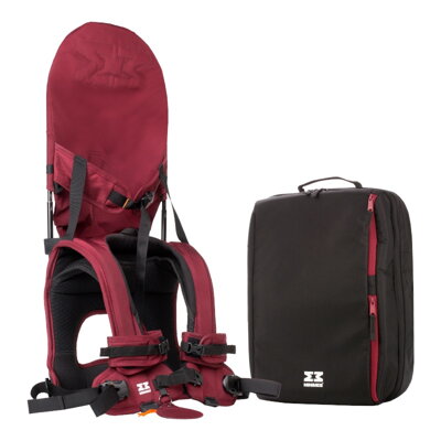 Set detský nosič MiniMeis G4 + batoh - Tmavočervená