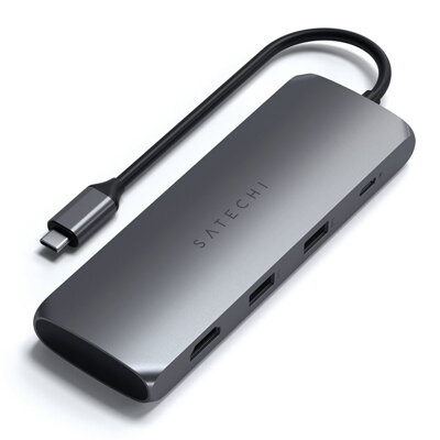 Satechi USB-C Hybrid Multiport adaptér with SSD enclosure - Space Gray