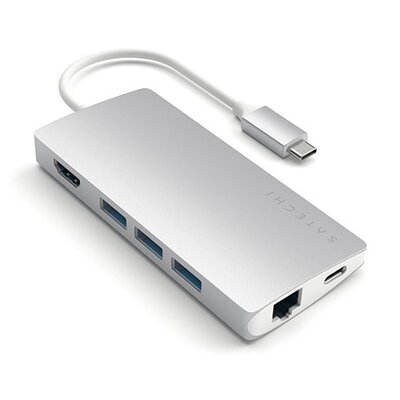 Satechi USB-C Multiport adaptér 4K 8ports V2 - Silver