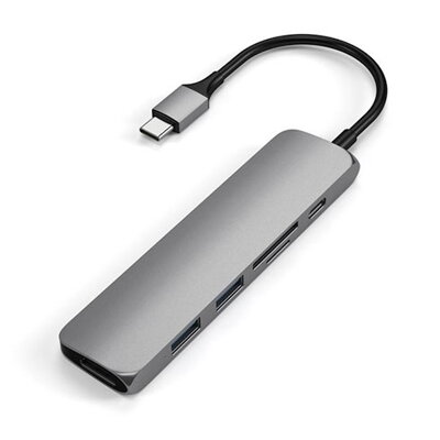 Satechi USB-C Slim Multiport adaptér V2 - Space Gray