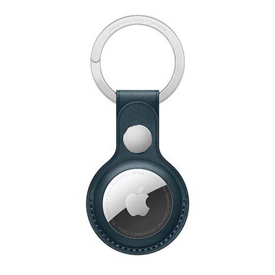 AirTag Leather Key Ring - Baltic Blue
