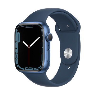 Apple Watch Series 7 GPS, 45mm Blue Aluminium Case with Abyss Blue Sport Band - Regular