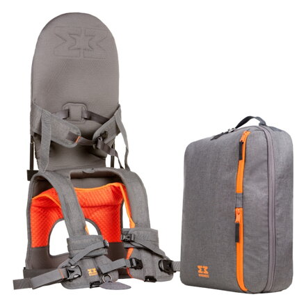 Set detský nosič MiniMeis G4 + batoh - Šedá-Oranžová