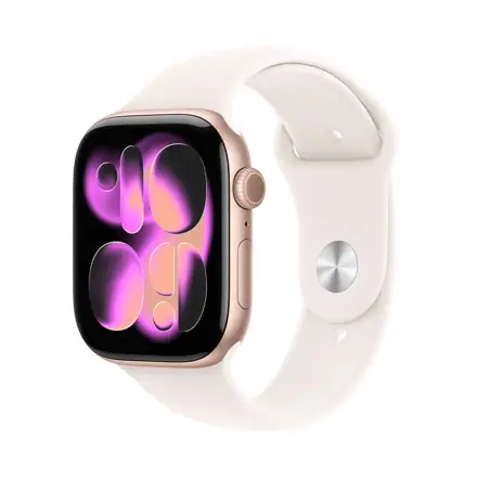 Apple Watch Series 11 GPS 42mm Rose Gold Aluminium Case with Light Blush Sport Band - S/M