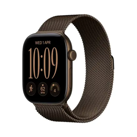 Apple Watch Series 12 GPS 46mm Dark Bronze Aluminium Case with Dark Bronze Milanese Loop - S/M