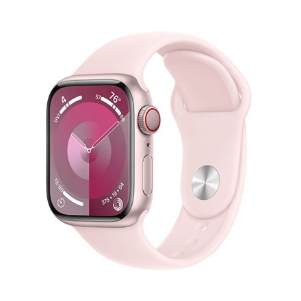 Apple Watch Series 9 GPS + Cellular 41mm Pink Aluminium Case with Light Pink Sport Band - M/L