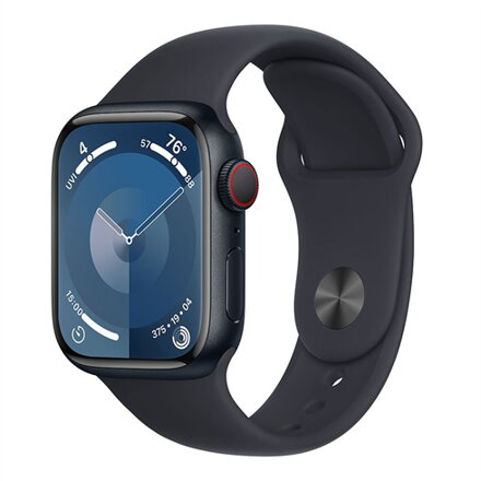 Apple Watch Series 9 GPS + Cellular 45mm Midnight Aluminium Case with Midnight Sport Band - M/L