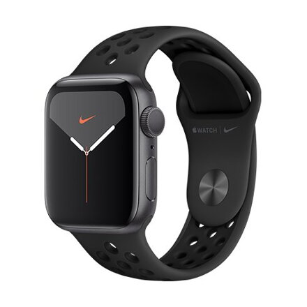 Apple Watch Nike Series 5 GPS, 40mm Space Grey Aluminium Case with Anthracite/Black Nike Sport Band