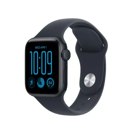 Apple Watch SE 3 GPS + Cellular 40mm Midnight Aluminium Case with Navy Blue Sport Band - M/L