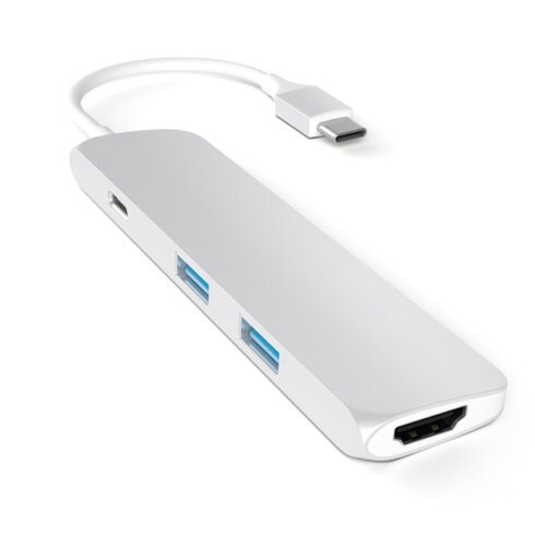 Satechi USB-C Slim Multiport adaptér - Silver