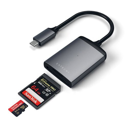 Satechi USB-C UHS-II Micro/SD Card reader - Space Gray