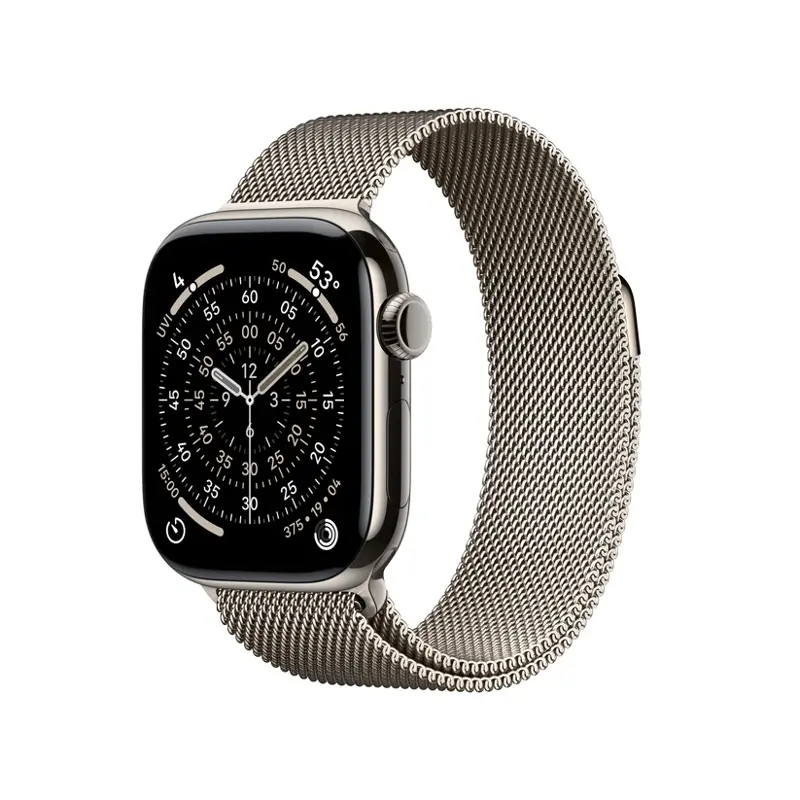 Apple Watch Series 11 GPS + Cellular 42mm Natural Titanium Case with Natural Milanese Loop Apple Watch Series 11 GPS + Cellular 42mm Natural Titanium Case with Natural Milanese Loop
