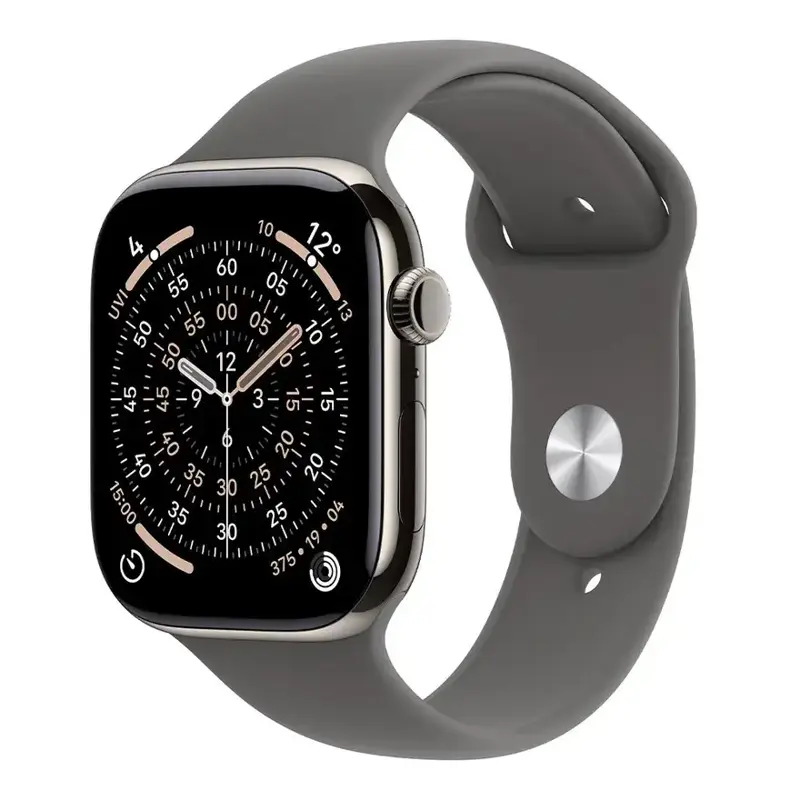 Apple Watch Series 11 GPS + Cellular 46mm Natural Titanium Case with Stone Grey Sport Band - M/L Apple Watch Series 11 GPS + Cellular 46mm Natural Titanium Case with Stone Grey Sport Band - M/L