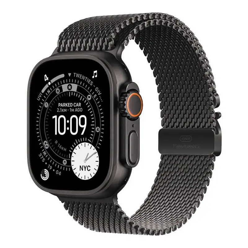 Apple Watch Ultra 3 GPS + Cellular 49mm Black Titanium Case with Black Titanium Milanese Loop - Large Apple Watch Ultra 3 GPS + Cellular 49mm Black Titanium Case with Black Titanium Milanese Loop - Large