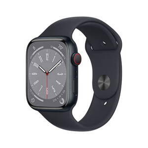 Apple Watch Series 8 GPS + Cellular 45mm Midnight Aluminium Case with Midnight Sport Band - Regular