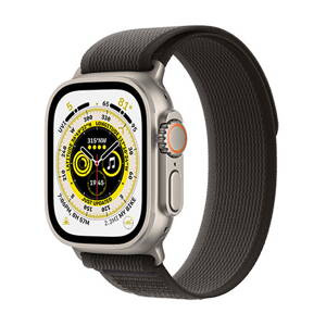Apple Watch Ultra GPS + Cellular 49mm Titanium Case with Black/Gray Trail Loop - M/L